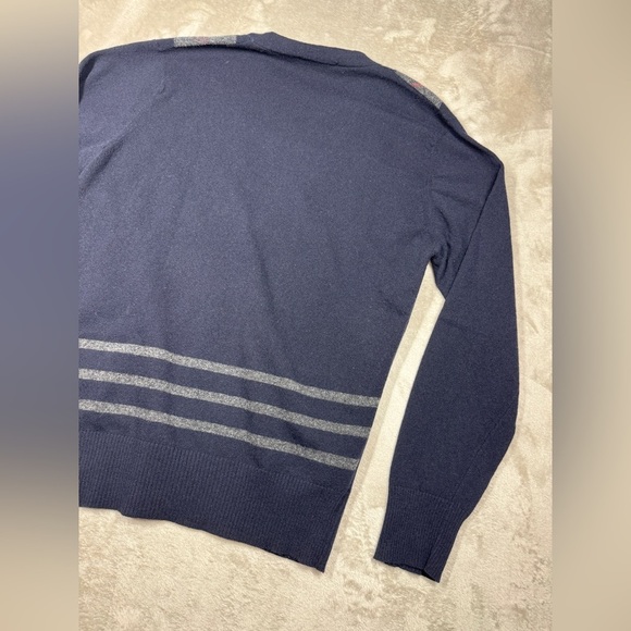 Armand Basi Men’s Wool Cashmere Blend Argyle Plaid Knit Faux Cardigan Sweater L - Picture 13 of 16